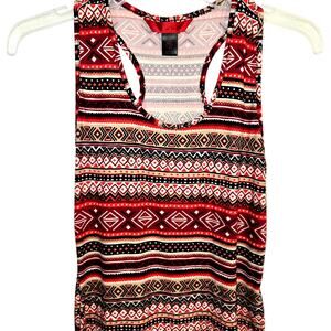 Hot Kiss Medium Red Striped Women's Sleeveless Sun Dress Miss Size 8 10 M